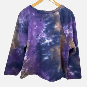 Umgee Tie Dye Sweatshirt Size Large Bohemian Boxy Relaxed Casual Loungewear